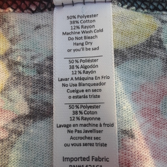 NWT LuLaRoe Floral T-Shirt - Picture 3 of 3